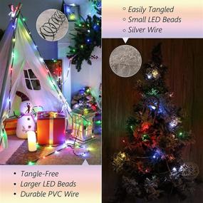 img 2 attached to 🎄 Joomer Ribbon Christmas Lights – 66ft 200 LED String Lights: 8 Modes Timer Function, Low Voltage & Outdoor Fairy Decor