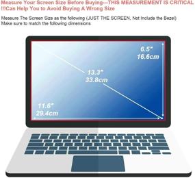 img 3 attached to 🔵 FORITO 13.3 Inch Screen Protector - Blue Light Filter and Anti Glare Film, Eye Protection Blue Light Blocking & Anti Glare Shield for 16:9 Aspect Ratio 13.3” Laptops - 2-Pack