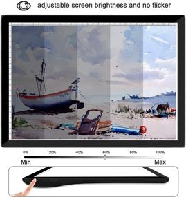 img 2 attached to 🎨 Winshine Rechargeable A4 Wireless LED Tracing Light Box - Dimmable Light Pad for Artists, Diamond Painting, Sketching, and Animation - Portable and Lightweight