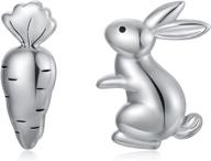 sterling silver rabbit earrings - bunny jewelry for easter, teens, and women logo