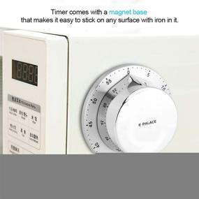 img 2 attached to Silver Stainless Steel Mechanical Kitchen Timer with Alarm Sound - Manual Countdown Baking Timer Tool 1Pack