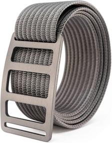 img 4 attached to Horizon Gunmetal Ultralight Black Strap Men's Accessories for Belts