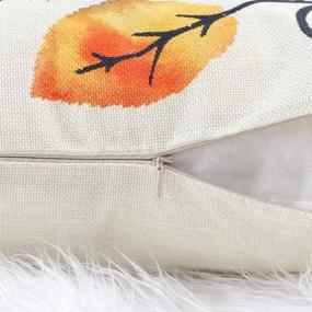 img 1 attached to Set of 4 CDWERD Fall Thanksgiving Pillow Covers 18x18 Inches - Pumpkin Truck Leaves Autum Theme Farmhouse Throw Pillowcase: Cotton Linen Cushion Case for Fall Decor - Outdoor & Indoor Use