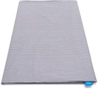 🛌 luna king size removable duvet cover for weighted blanket - 80x87 - oeko-tex cooling cotton - machine washable with 8 ties for secure fastening - usa designed - striped grey/white logo