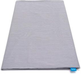img 4 attached to 🛌 Luna King Size Removable Duvet Cover for Weighted Blanket - 80x87 - Oeko-Tex Cooling Cotton - Machine Washable with 8 Ties for Secure Fastening - USA Designed - Striped Grey/White