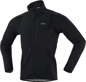 img 4 attached to 🧥 ARSUXEO Winter Warm-Up Thermal Softshell Cycling Jacket - Windproof, Waterproof, 15-k