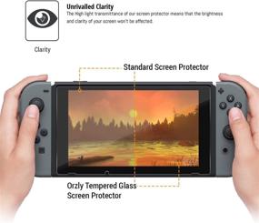 img 2 attached to 🎮 Orzly Glass Screen Protectors for Nintendo Switch - Premium Tempered Glass Twin Pack [2X Screen Guards - 0.24mm] for 6.2 Inch Tablet Screen on Nintendo Switch Console