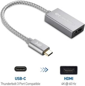 img 3 attached to 🔌 Адаптер Cable Matters Aluminum USB C to HDMI 4K – Space Gray для Surface Pro 7 и не только: 4К 60Гц, 2К 144Гц, поддержка HDR