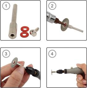 img 2 attached to 🔧 Sukeo Cut-off Wheel Screw Mandrel: 1/8 Inch Shank Holder for Rotary Tools (Pack of 12) - Efficient and Reliable