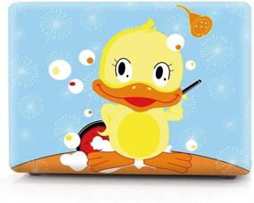 img 3 attached to 🦆 HRH MacBook Air 13 inch Case (M1 A2337/A2179/A1932,2020-2018) - Cute Yellow Duck Design, Hard Case Cover for Mac Air 13.3 Retina Display Touch ID