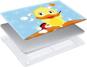 img 2 attached to 🦆 HRH MacBook Air 13 inch Case (M1 A2337/A2179/A1932,2020-2018) - Cute Yellow Duck Design, Hard Case Cover for Mac Air 13.3 Retina Display Touch ID