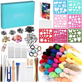 img 4 attached to 🧵 Complete 356 Pieces Needle Felting Kit with 40 Assorted Wool Roving Colors, Felting Needles, Mat, Instructions, and More. Perfect for Beginners in Wool Felting Crafts