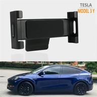 📱 360° регулируемый крепеж для мобильного телефона mini table pc ipad - совместим с tesla model 3 model y спинкой сиденья - кронштейн для заднего сиденья с вращающимся держателем телефона логотип