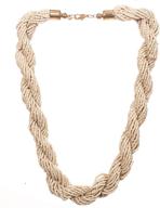 🌿 richera evergreen tubular seeds necklace with braided choker - exquisite handcrafted jewelry for women and girls logo