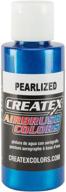 🎨 vibrant createx 5304-02 airbrush paint in stunning pearl blue shade - 2 oz bottle logo