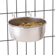 🐾 stainless steel hanging bowl for pets by pet edge logo