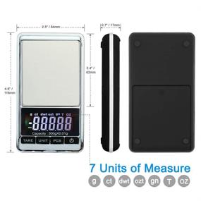 img 2 attached to Digital Precision Gram Scale: Portable Mini Pocket Scale with 0.001oz/0.01g Accuracy, Tare & Auto Off, Stainless Steel Design, White Backlit Display - Battery Included