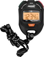 🕒 marathon watch adanac professional stopwatch timer - digital blacklight display with grip buttons, waterproof, dust and shock resistant, watch alarm, time, and calendar mode логотип