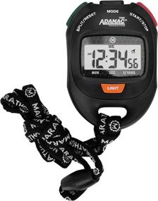 img 3 attached to 🕒 Marathon Watch Adanac Professional Stopwatch Timer - Digital Blacklight Display with Grip Buttons, Waterproof, Dust and Shock Resistant, Watch Alarm, Time, and Calendar Mode