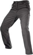 free soldier men's fleece-lined cargo hiking pants - water repellent softshell snow ski pants with zippered pockets logo