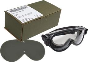 img 1 attached to 🔆 US Army GI Sun, Wind & Dust SWDG Military Goggles - Black: Dual Lenses Included