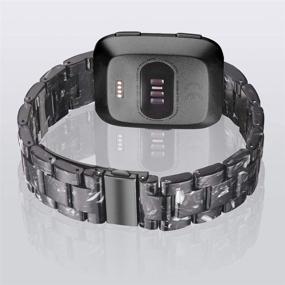 img 3 attached to 💃 Легкий и модный ремешок из смолы для часов Fitbit Versa/ Fitbit Versa 2/ Fitbit Versa Lite Edition - премиальная замена ремешка, совместимого с умными часами Fitbit Versa.