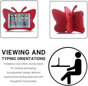 img 1 attached to Simicoo IPad Pro 11 Case For Kids Cute Butterfly Light EVA Ipad Cover With Stand Holder Shockproof Rugged Heavy Duty Child Proof Tablet IPad Kid Case For IPad Pro 11 2020 2018 Kids Girl Gift (Red)