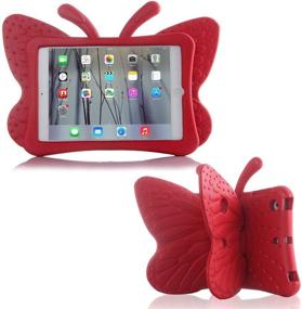 img 4 attached to Simicoo IPad Pro 11 Case For Kids Cute Butterfly Light EVA Ipad Cover With Stand Holder Shockproof Rugged Heavy Duty Child Proof Tablet IPad Kid Case For IPad Pro 11 2020 2018 Kids Girl Gift (Red)