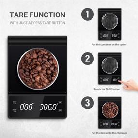 img 1 attached to ☕️ FEESPEC Coffee Scale with Timer: Precise Grams and Oz Weight Measurement, Ideal for Pour Over, Espresso, Drip Coffee, Baking & Cooking - Backlit LED Display