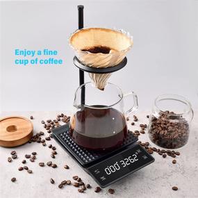 img 3 attached to ☕️ FEESPEC Coffee Scale with Timer: Precise Grams and Oz Weight Measurement, Ideal for Pour Over, Espresso, Drip Coffee, Baking & Cooking - Backlit LED Display