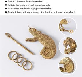 img 1 attached to COPPERTIST WU Chameleon Keychain: A Playful Reptile-Animal Companion
