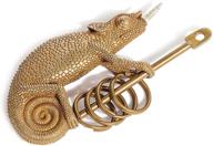 coppertist wu chameleon keychain: a playful reptile-animal companion logo