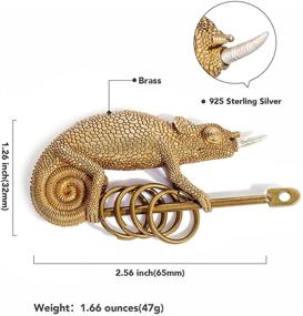 img 2 attached to COPPERTIST WU Chameleon Keychain: A Playful Reptile-Animal Companion