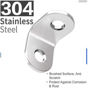 img 1 attached to 🔧 Premium Stainless Steel Brackets: Fastening Furniture with Efficiency