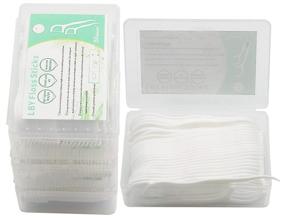 img 4 attached to LBY 200pcs Dental Floss Sticks, Teeth Cleaning Tool Floss Picks, Plastic Toothpicks Home Dental Floss Sticks 4-Pack, Plastic White