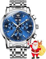 ⌚ olevs stainless steel automatic chronograph men's business watches logo