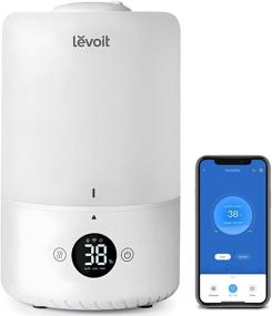 img 4 attached to LEVOIT Top Fill Cool Mist Ultrasonic Humidifiers for Bedroom with Essential Oils, Smart Control for Baby Nursery Kids and Plants Indoor, Quiet and Easy to Clean, BPA Free, 3L Capacity, White