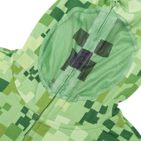 img 2 attached to 🎮 Official Minecraft Boys Video Game Hoodie - Black and Green Creeper Face - Authentic Sweatshirt