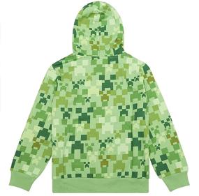 img 3 attached to 🎮 Official Minecraft Boys Video Game Hoodie - Black and Green Creeper Face - Authentic Sweatshirt