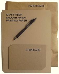 img 2 attached to 📄 Rich Earthy Color 80lb Kraft Fiber Paper Sheets - 50 Pack - 8.5x11 Inches - Smooth Finish