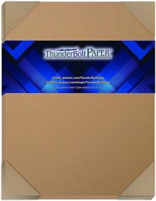 img 4 attached to 📄 Rich Earthy Color 80lb Kraft Fiber Paper Sheets - 50 Pack - 8.5x11 Inches - Smooth Finish