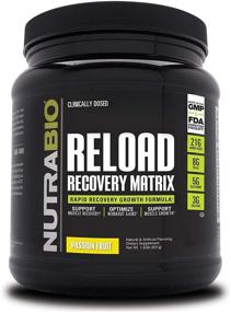 img 3 attached to NutraBio Reload: Advanced Muscle Recovery Formula with 3G 🍇 Creatine, 8G BCAAs, and 5G Glutamine - Passion Fruit Flavor