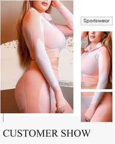 img 1 attached to JOYMODE Bodycon Shaping Leggings Tracksuit Sports & Fitness