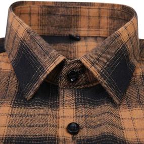 img 3 attached to 👕 Buffalo Checked Flannel Men's Clothing by DOKKIA with Button Feature