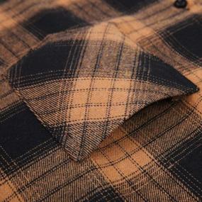 img 2 attached to 👕 Buffalo Checked Flannel Men's Clothing by DOKKIA with Button Feature