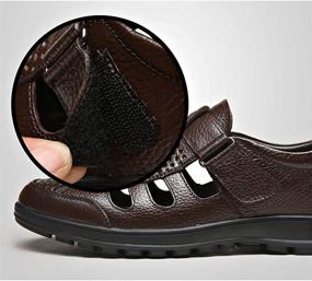 img 1 attached to 👞 CMM Summer Leather Slip-On Sandals for Stylish Business Wear