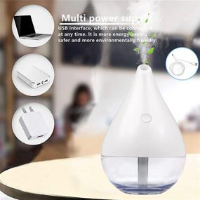 img 2 attached to 🌬️ USB Mini Cool Humidifier - Bedroom Office Baby Kids Plants Travel - 2 Mist Modes Cozy Night Light Whisper Quiet - Portable Ultrasonic - Small Rooms Personal Desktop - 250ml Air Humidifier (Glacier White)