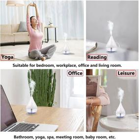 img 3 attached to 🌬️ USB Mini Cool Humidifier - Bedroom Office Baby Kids Plants Travel - 2 Mist Modes Cozy Night Light Whisper Quiet - Portable Ultrasonic - Small Rooms Personal Desktop - 250ml Air Humidifier (Glacier White)