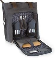 legacy - sonoma insulated tote by picnic time brand for two with wine and cheese service, grey логотип