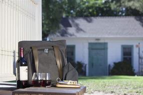 img 2 attached to LEGACY - Sonoma Insulated Tote by Picnic Time Brand for Two with Wine and Cheese Service, Grey